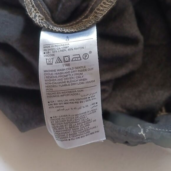 Old Navy Charcoal Wrap Linen Blend Skorts for Women - Picture 5 of 5